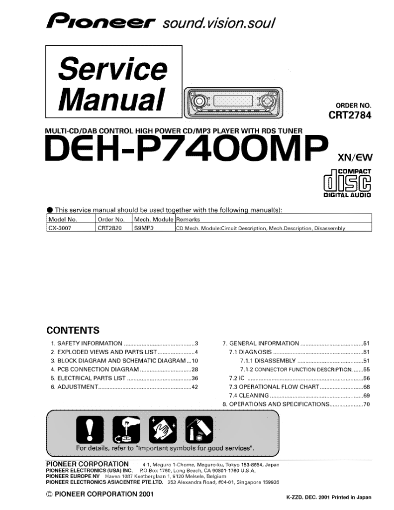 Pioneer DEH P7400MP