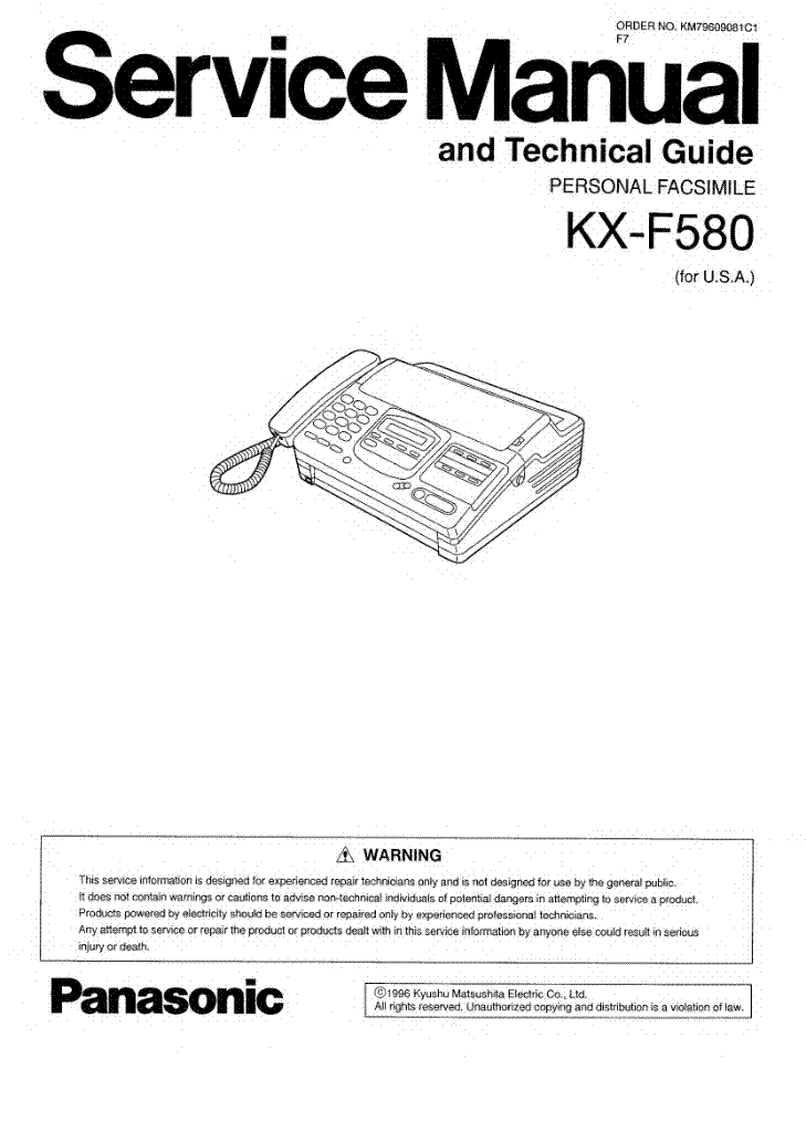 Panasonic Kx-f580bx  -  2