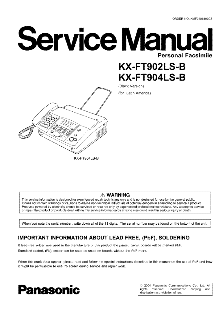 Panasonic kx ft902 инструкция