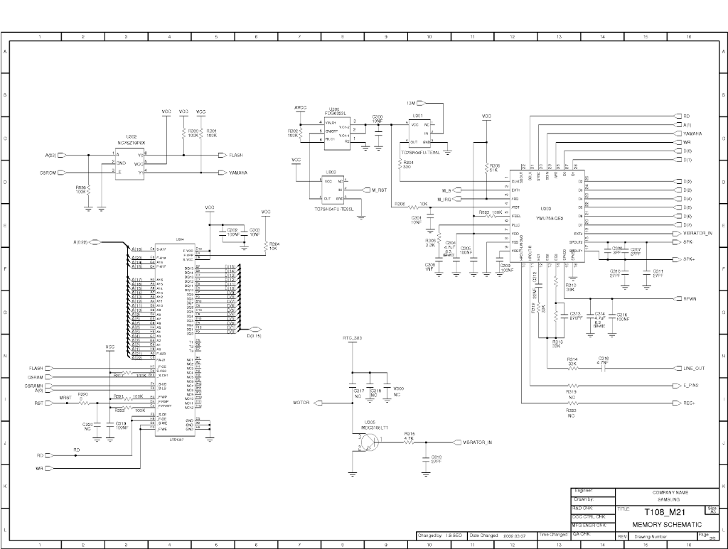 Сотовый телефон Samsung SGH T100 Circuit